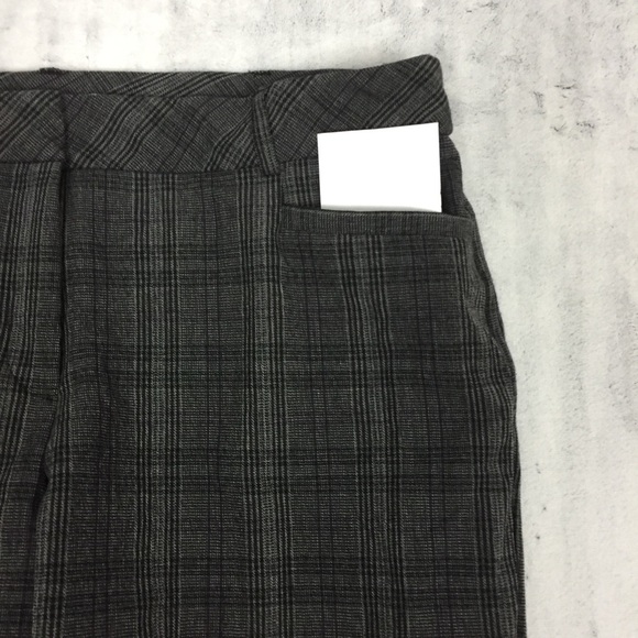 Dressbarn Grey Plaid Dress Pants Womens Plus 14W Straight Leg Office Trousers - Picture 5 of 11